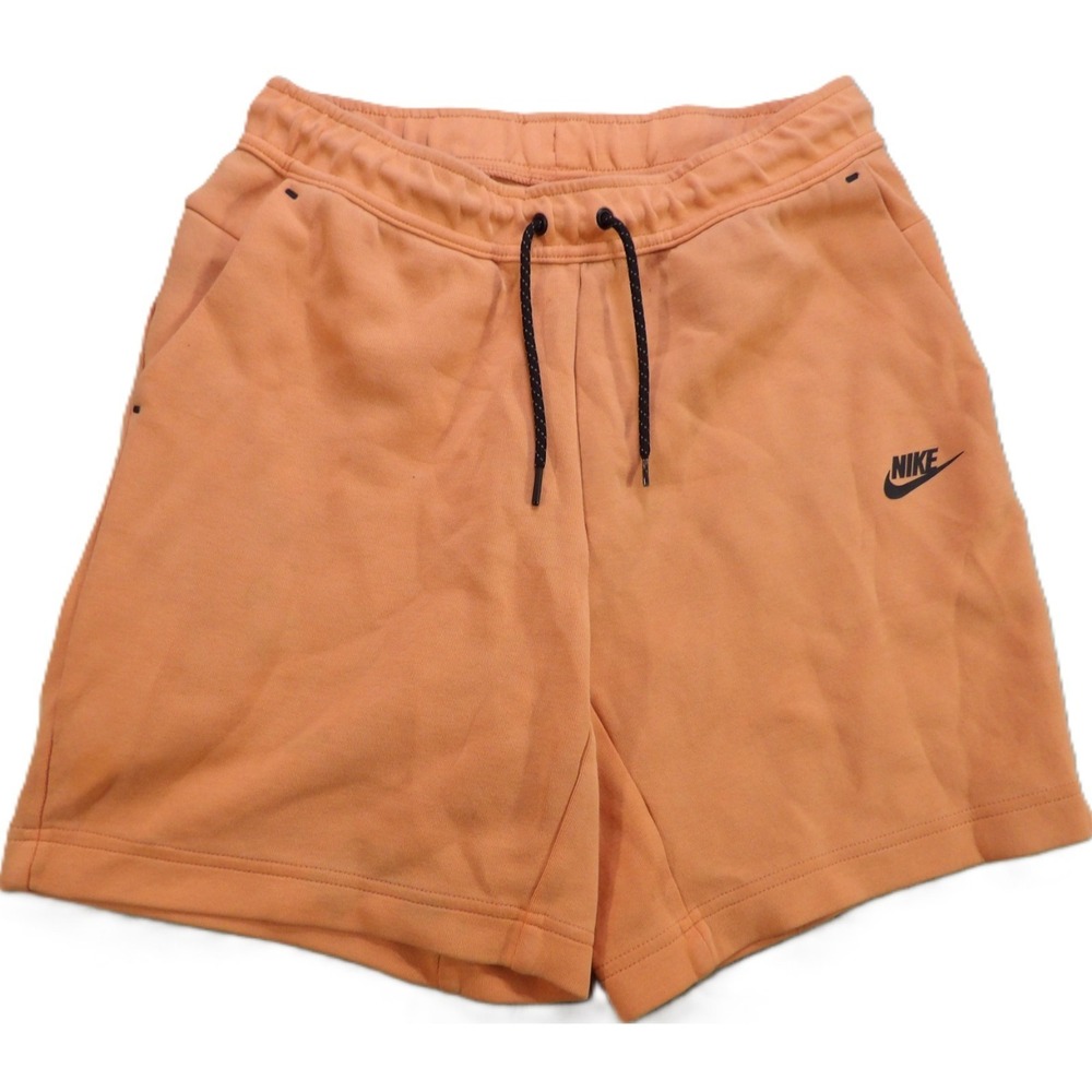 Nike Tech Fleece Shorts Men S Orange Frost Black Sportswear Athletic Gym Workout